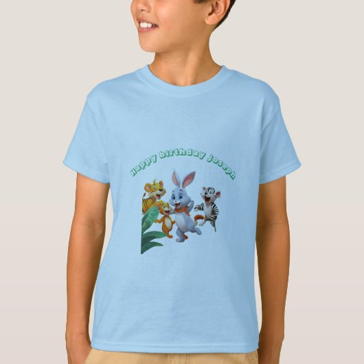 dier leuk feestje verjaardag Uitnodiging T-shirt (Voorkant)