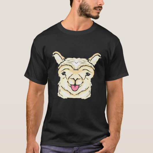 Dier met Lama Kameel T-shirt (Voorkant)