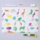 Dier met letters. Kinderalfabet, schattig Tissuepapier (Craft)