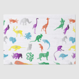 Dier met letters. Kinderalfabet, schattig Tissuepapier