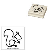 Dier Minimalistische Lijnkunst Eekhoorn Rubberstempel (Gestempeld)