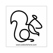 Dier Minimalistische Lijnkunst Eekhoorn Rubberstempel (Afrduk)