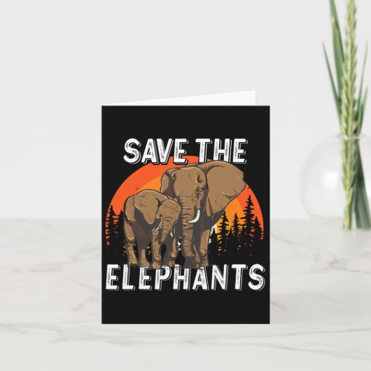 Dier Olifant Aarddag Red De Olifanten  Kaart (Voorkant)