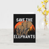 Dier Olifant Aarddag Red De Olifanten  Kaart (Gele Bloem)