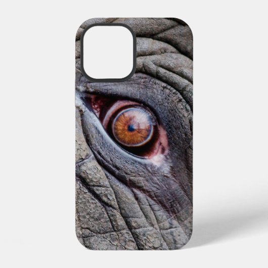 Dier olifant oog close-up iPhone hoesje (Achterkant)