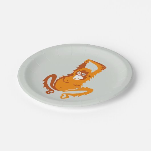 Dier- ORANG-OETAN -Wildlife - Natuur- Feest Papieren Bordje (Gekanteld)