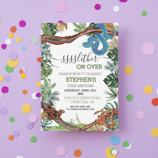 Dier over Snake Reptile Lover Birthday Kaart