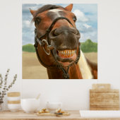 Dier - Paarden - Ik heb eindelijk mijn steun van d Poster (Keuken)