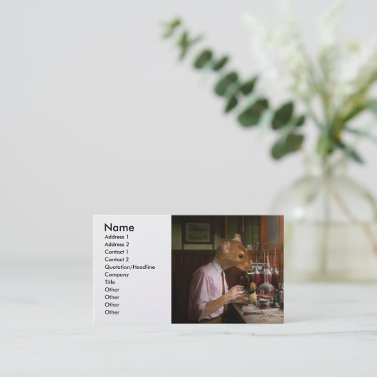 Dier - Rat - het Laboratorium Visitekaartje (Staand voorkant)