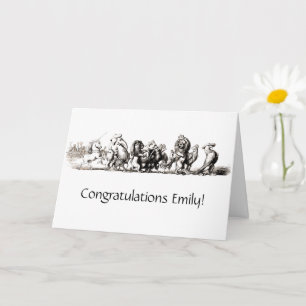 Dier Schattig Kunst Eenhoorn Olifant Leeuw Dierenp Kaart