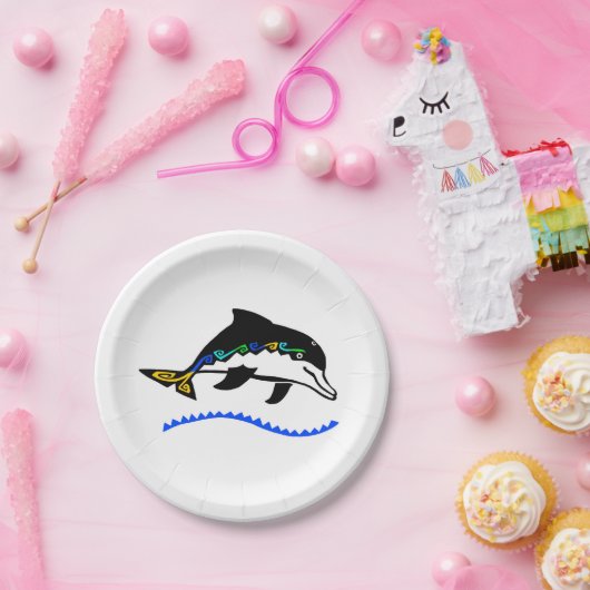 Dier - Schattige - DOLFIJN - Natuur - Partij - Papieren Bordje (Feest)