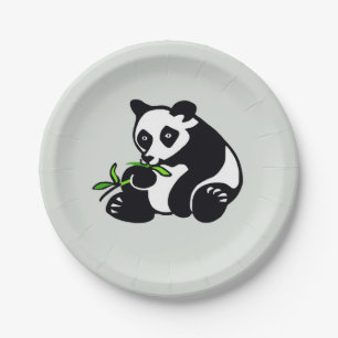Dier - Schattige PANDA Beer- Wildlife- Feest Papieren Bordje
