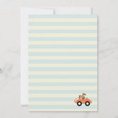 Dier Speelgoed Train en Vliegtuig Baby Boy Shower Kaart (Achterkant)