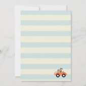 Dier Speelgoed Train en Vliegtuig Baby Boy Shower Kaart (Achterkant)