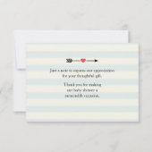 Dier Speelgoed Train en Vliegtuig op Stripes Dank  Bedankkaart (Achterkant)