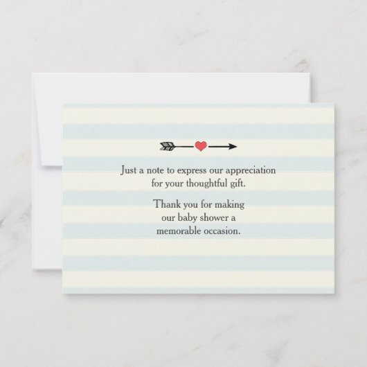 Dier Speelgoed Train en Vliegtuig op Stripes Dank  Bedankkaart (Achterkant)