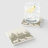 Dier Stenen Onderzetter (Zijkant)