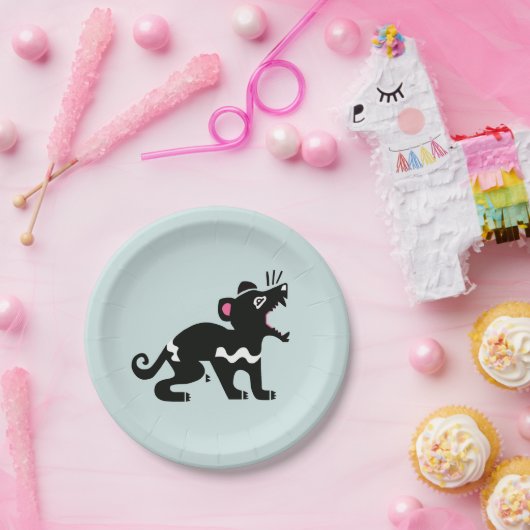 Dier - Tasmaanse DUIVEL - Australië - Feest Papieren Bordje (Feest)