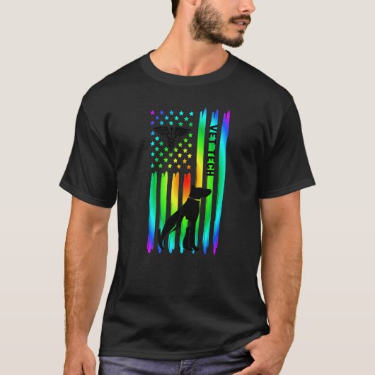 Dier Tech VS Vlag Dier Technicus Veterinair Techni T-shirt (Voorkant)