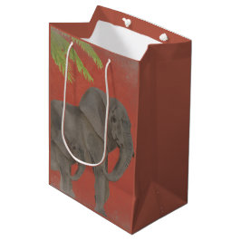 Dier uit de olifantenjungle in vintage-stijl medium cadeauzakje