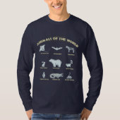 Dier van de World Exotic Wildlife Names T-shirt (Voorkant)