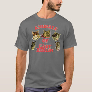 Dier van Oost-Berlijn Retro stijl Kat Lover Gift T-shirt