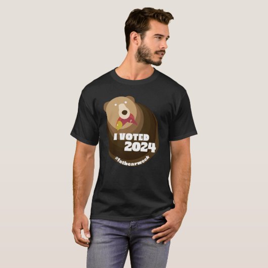 Dier, Vet beer Week, Vet beer Week Ik heb gestemd  T-shirt (Voorkant volledig)