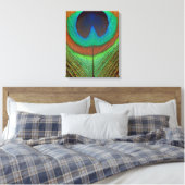 Dier - Vogel - Pauwveer Canvas Afdruk (Insitu (Slaapkamer))