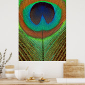 Dier - Vogel - Pauwveer Poster (Keuken)