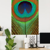 Dier - Vogel - Pauwveer Poster (Thuiskantoor)