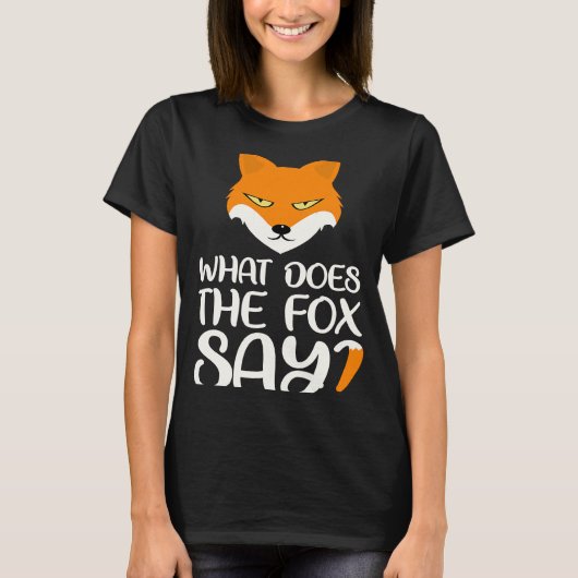 Dier Wat zegt de Fox over Foxes Meme T-shirt (Voorkant)