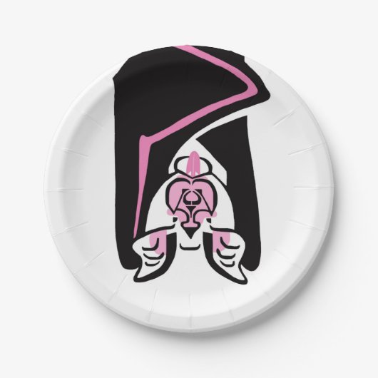 Dier - Wildlife - Cool Black BAT- Party Papieren Bordje (Voorkant)