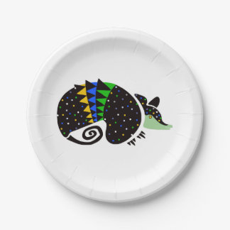 Dier - Wildlife - Cool hand getrokken ARMADILLO - Papieren Bordje