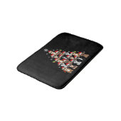 Dier Zittend in sneeuw met Lichten Kerstmis Kerstm Badmat (Gekanteld)