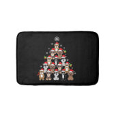 Dier Zittend in sneeuw met Lichten Kerstmis Kerstm Badmat (Voorkant)