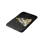 Dier Zittend in sneeuw met Lichten Kerstmis Kerstm Badmat (Gekanteld)