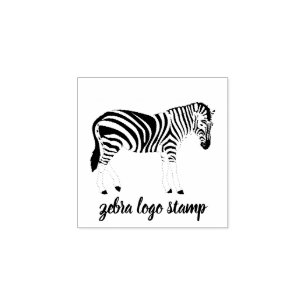 Dier Zwarte Zebra Rubberstempel