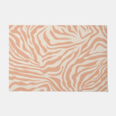 Dierafdrukken Beige Zebra Stripes Deurmat (Voorkant)