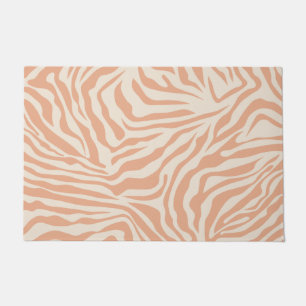 Dierafdrukken Beige Zebra Stripes Deurmat