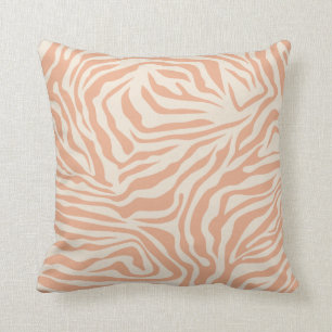 Dierafdrukken Beige Zebra Stripes Kussen