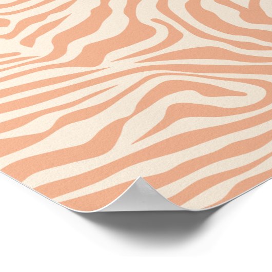 Dierafdrukken Beige Zebra Stripes Poster (Hoek)