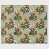 Dierafdrukken, Chipmunks en Vogelcadeaus, Dierenvr Cadeaupapier (Vlak)