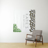 Dierafdrukken Laten we Wilde Party Banner halen Wandkleed (In Situ (horizontaal))