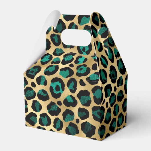Dierafdrukken, leopard Print Cadeaupatroon, luipaa Bedankdoosjes (Achterkant)