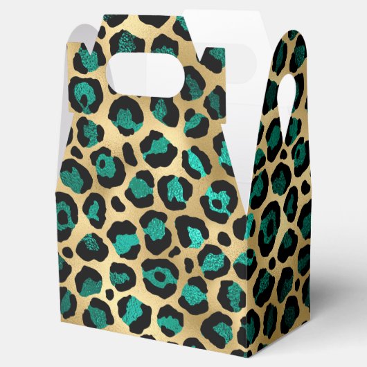 Dierafdrukken, leopard Print Cadeaupatroon, luipaa Bedankdoosjes (Geopend)