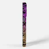 Dierafdrukken op Paarse en Gold Glitter Case-Mate iPhone Case (Achterkant / Rechts)