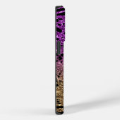 Dierafdrukken op Paarse en Gold Glitter Case-Mate iPhone Case (Achterkant / Rechts)