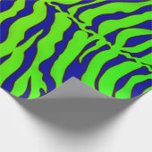 Dierafdrukken van marineblauw en Limoen tijgerstre Cadeaupapier (Hoek)