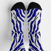Dierafdrukken van marineblauw en witte tijgerstrep sokken (Top)
