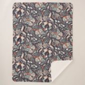 Dierafdrukken van Monarch-vlinder Sherpa Deken (Voorkant)